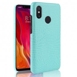 Coque Xiaomi MI 8 Croco Cuir Turquoise