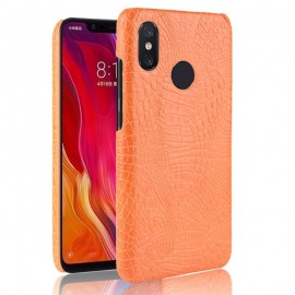 Coque Xiaomi MI 8 Croco Cuir Orange