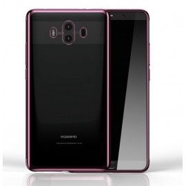 Coque Huawei Mate 10 Silicone Chromée Rose