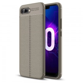 Coque Silicone Honor 10 Cuir 3D Grise