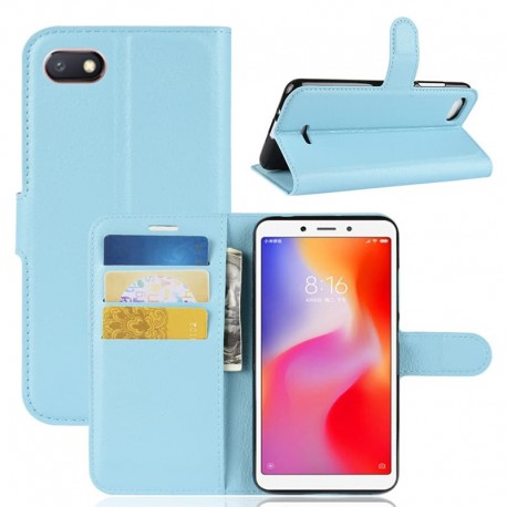 Etuis Portefeuille Xiaomi Redmi 6 Simili Cuir Bleu