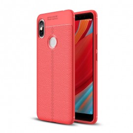 Coque Silicone Xiaomi Redmi S2 Cuir 3D Rouge