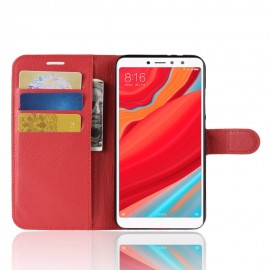 Etuis Portefeuille Xiaomi Redmi S2 Simili Cuir Rouge