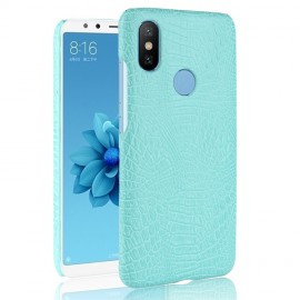Coque Xiaomi Redmi S2 Croco Cuir Turquoise