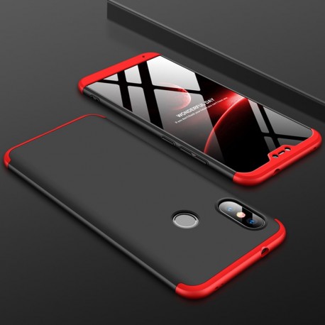 Coque 360 Xiaomi Mi A2 Lite Noir et Rouge