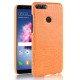 Coque Huawei P Smart Cuir Orange