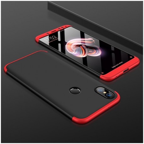 Coque 360 Xiaomi Mi A2 Noir et Rouge