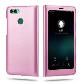 Etuis Portefeuille Huawei P Smart Cover Vision Rose