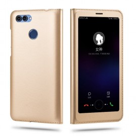 Etuis Portefeuille Huawei P Smart Cover Vision Or