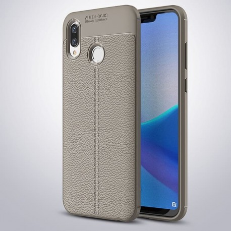 Coque Silicone Honor Play Cuir 3D Grise