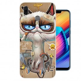 Coque Silicone Honor Play Vilain Chat