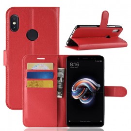 Etuis Portefeuille Xiaomi MI A2 Simili Cuir Rouge