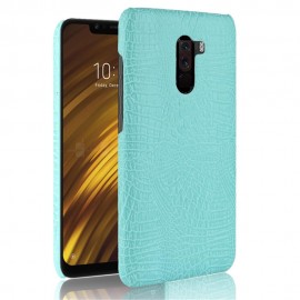 Coque Xiaomi Pocophone F1 Croco Cuir Turquoise