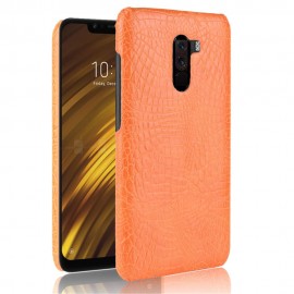 Coque Xiaomi Pocophone F1 Croco Cuir Orange