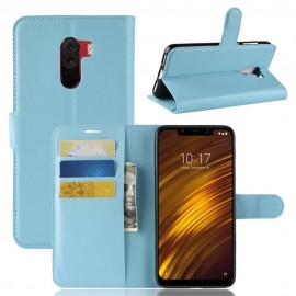 Etuis Portefeuille Xiaomi Pocophone F1 Simili Cuir Bleu