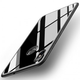 Coque Xiaomi MI 8 Silicone  Noir et Verre Trempé