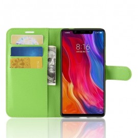 Etuis Portefeuille Xiaomi MI 8 SE Simili Cuir Vert