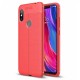 Coque Silicone Xiaomi Redmi Note 6 Pro Cuir 3D Rouge