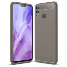 Coque Silicone Honor 8X 3D Carbone Grise