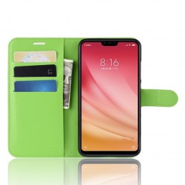 Etuis Portefeuille Xiaomi MI 8 Lite Simili Cuir Vert