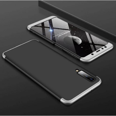 Coque 360 Samsung Galaxy A7 2018 Noir et Gris