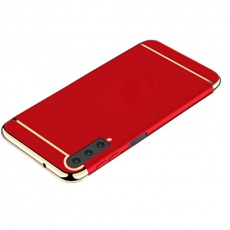 Coque Samsung Galaxy A7 2018 Rigide Chromée Rouge