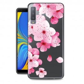 Coque Silicone Samsung Galaxy A7 2018 Fleurs