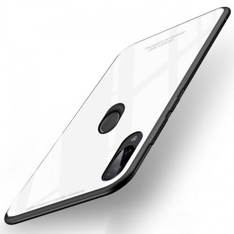 Coque Xiaomi Redmi Note 7 Silicone Blanche et Verre Trempé