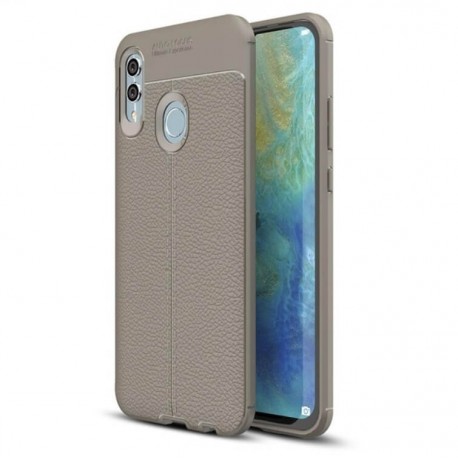Coque Silicone Huawei P Smart 2019 Cuir 3D Grise