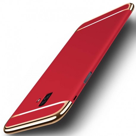 Coque Samsung Galaxy J6 Plus Rigide Chromée Rouge