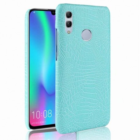 Coque Huawei P Smart 2019 Croco Cuir Turquoise