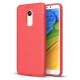 Coque Silicone Xiaomi Redmi 5 Plus Cuir 3D Rouge