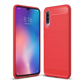 Coque Silicone Xiaomi MI 9 SE Brossé Rouge