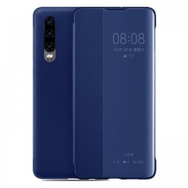 Etuis Huawei P30 Noir Smart Bleu