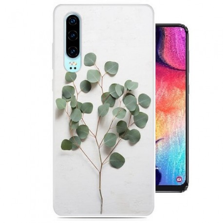 Coque Silicone Huawei P30 Feuilles