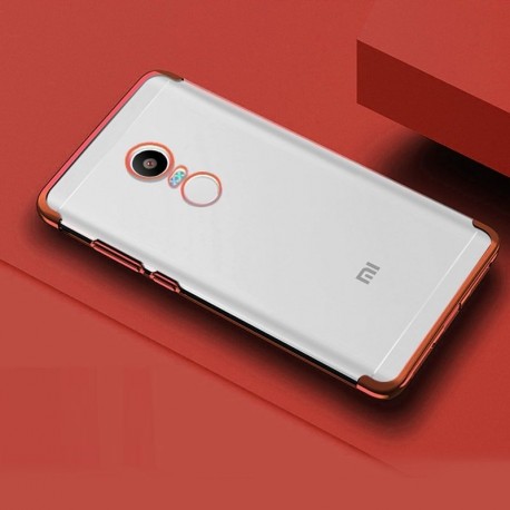 Coque Xiaomi Redmi 5 Plus Silicone Chromée Rouge