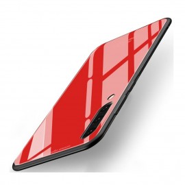 Coque Samsung Galaxy A50 Silicone Rouge et Verre Trempé