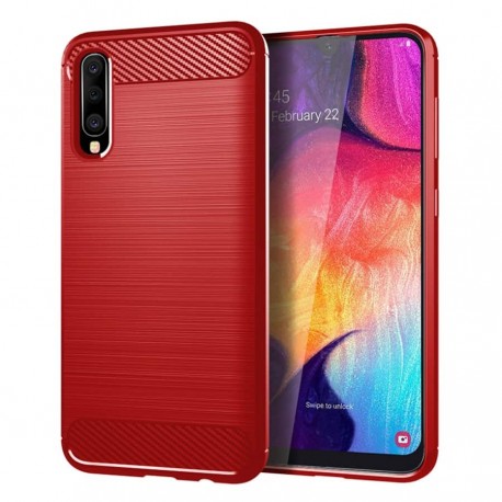 coque samsung a50 silicone rouge