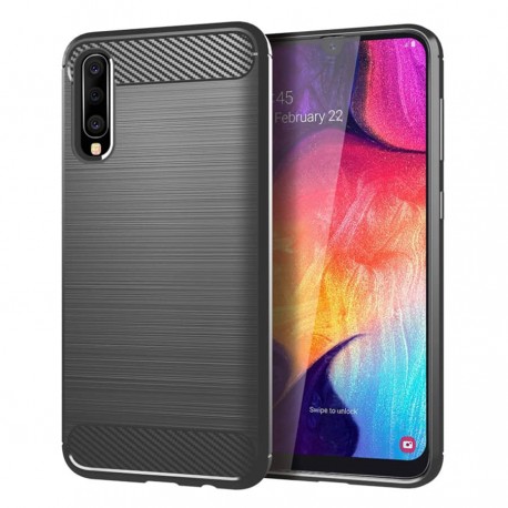 Coque Silicone Samsung Galaxy A50 Brossé Grise