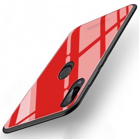 Coque Xiaomi Redmi 7 Silicone Rouge et Verre Trempé