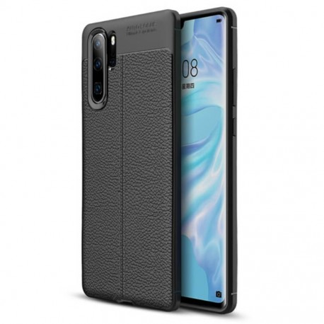 Coque Silicone Huawei P30 Pro Cuir 3D Noire
