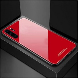 Coque Huawei P30 Pro Silicone Rouge et Verre Trempé