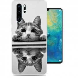 Coque Silicone Huawei P30 Pro Chat Mirroir