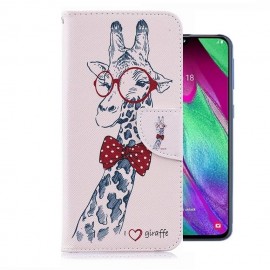 Etuis Portefeuille Samsung Galaxy A40 Girafe