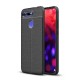Coque Silicone Honor View 20 Cuir 3D Noire