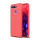 Coque Silicone Honor View 20 Cuir 3D Rouge
