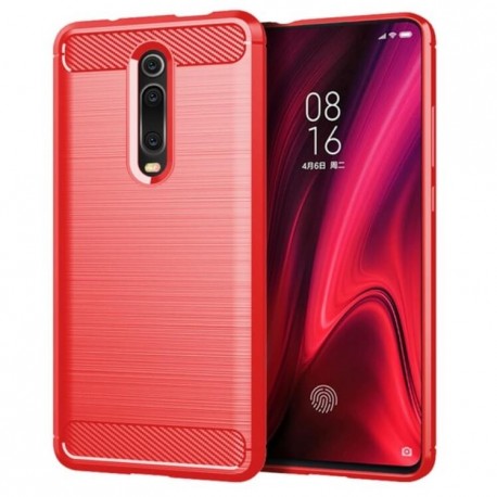 Coque Silicone Xiaomi Redmi K20 Brossé Rouge