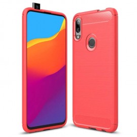 Coque Silicone Huawei P Smart Z Brossée Rouge