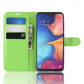 Etuis Portefeuille Samsung Galaxy A10 Simili Cuir Vert