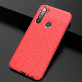 Coque Silicone Xiaomi Redmi NOTE 8 Cuir 3D Rouge